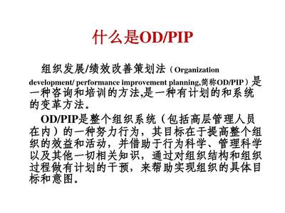 組織發(fā)展與績(jī)效改善策劃方案